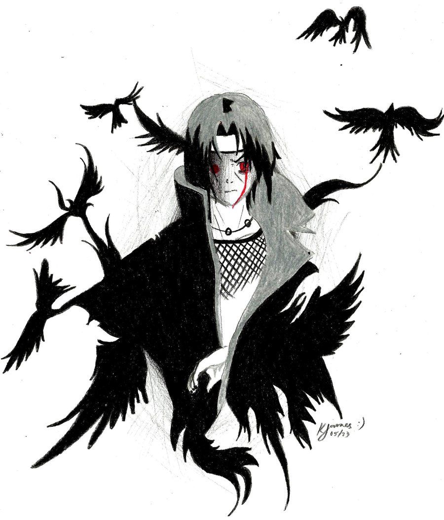 900x1054 Uchiha Itachi Crow Wallpapers