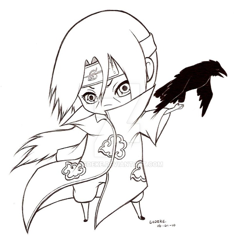 800x823 Chibi Itachi And A Crow