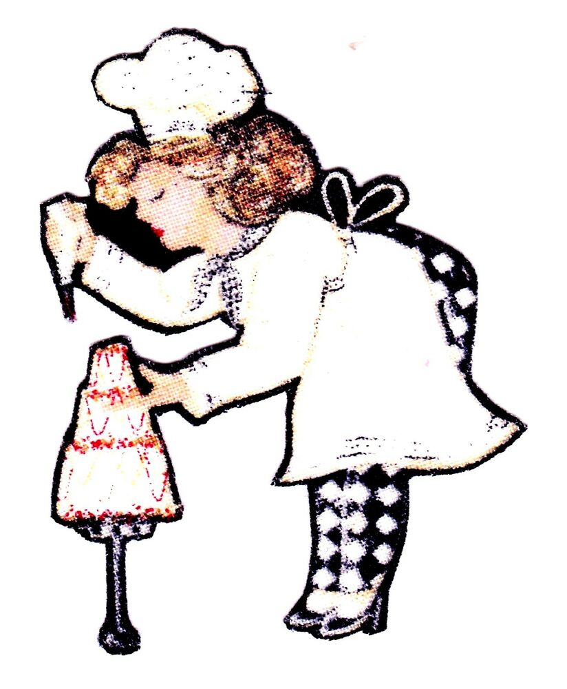 824x1000 Fat Italian Chef Baker Cook Cake Pastry Fabric Applique Iron