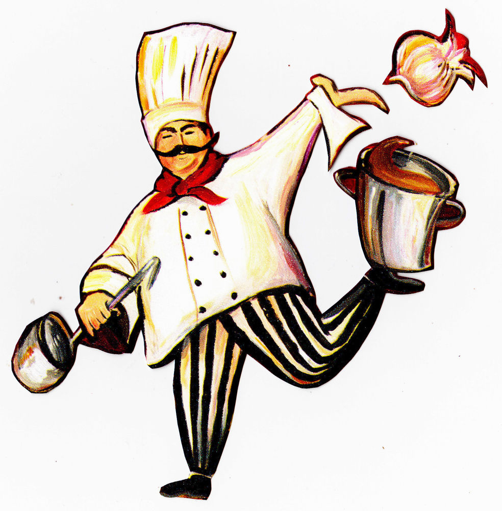 984x1000 Fat Italian Chef Onion Kitchen Wall Safe Sticker Border Cut