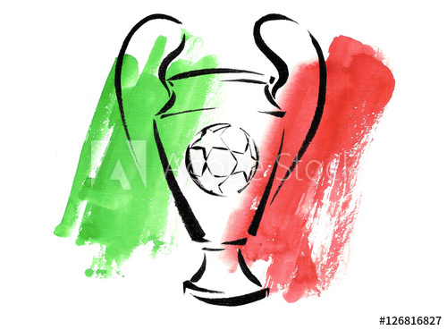 500x369 Watercolor Italian Flag, Abstract Banner Of Italy With Ink Winner