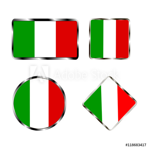500x500 Vector Illustration Of Logo For The Country Of Italy Isolated