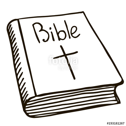 500x500 Bible Drawing Vector Illustration Sketch Stock Image And Royalty