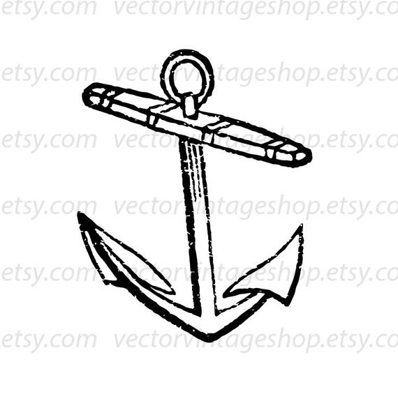 570x565 Anchor Vector Graphic Instant Download Antique Ship Tools Etsy