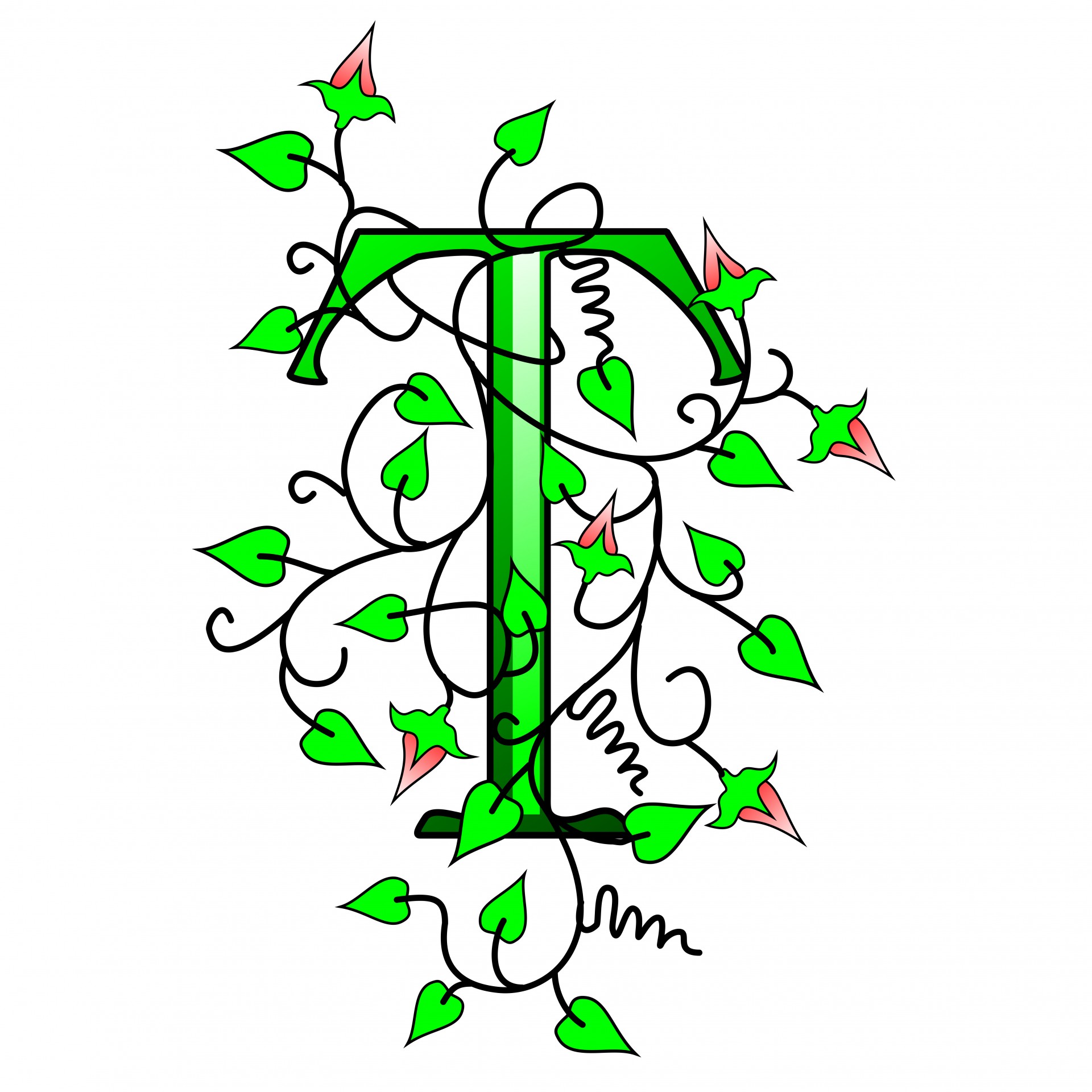 1920x1920 T, Letter, Covered, White, Background