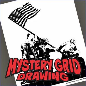 350x350 Mystery Grid Drawing Art Project