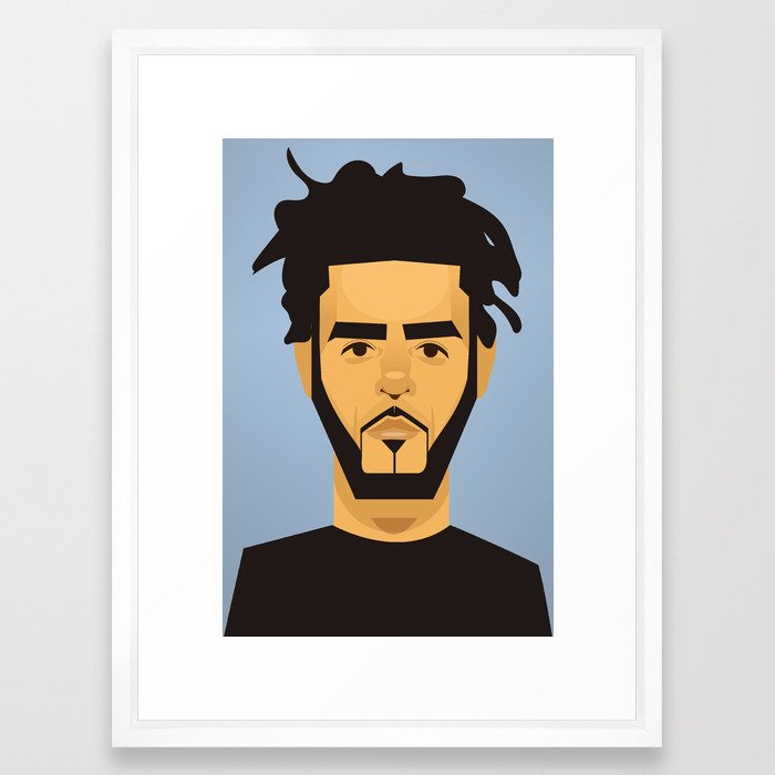 700x700 J Cole Framed Art Print