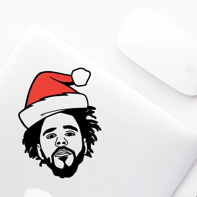 800x800 J Cole Christmas Hip Hop Heads Stickers