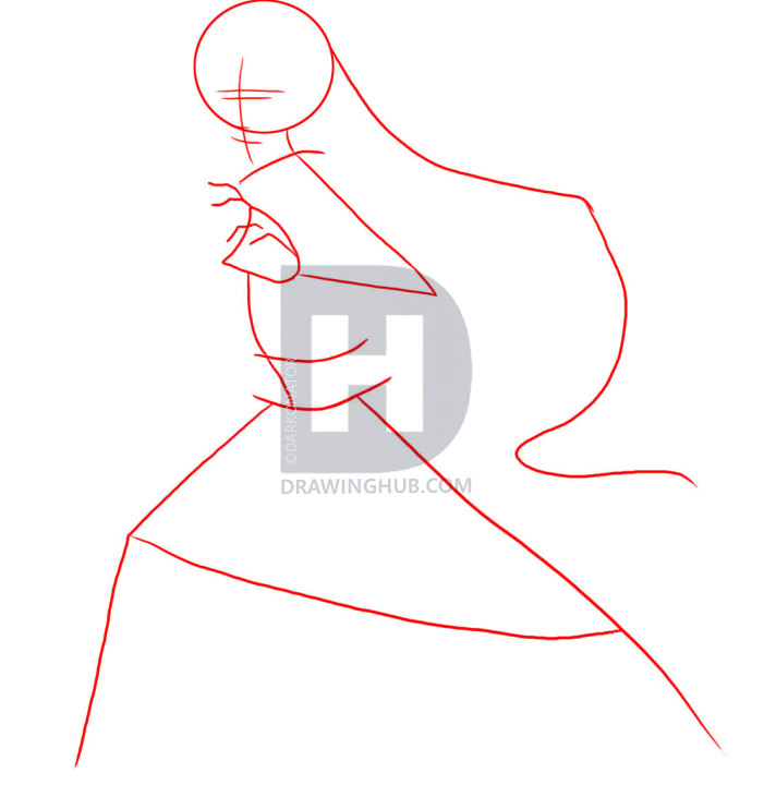 701x720 how to draw darth maul, step