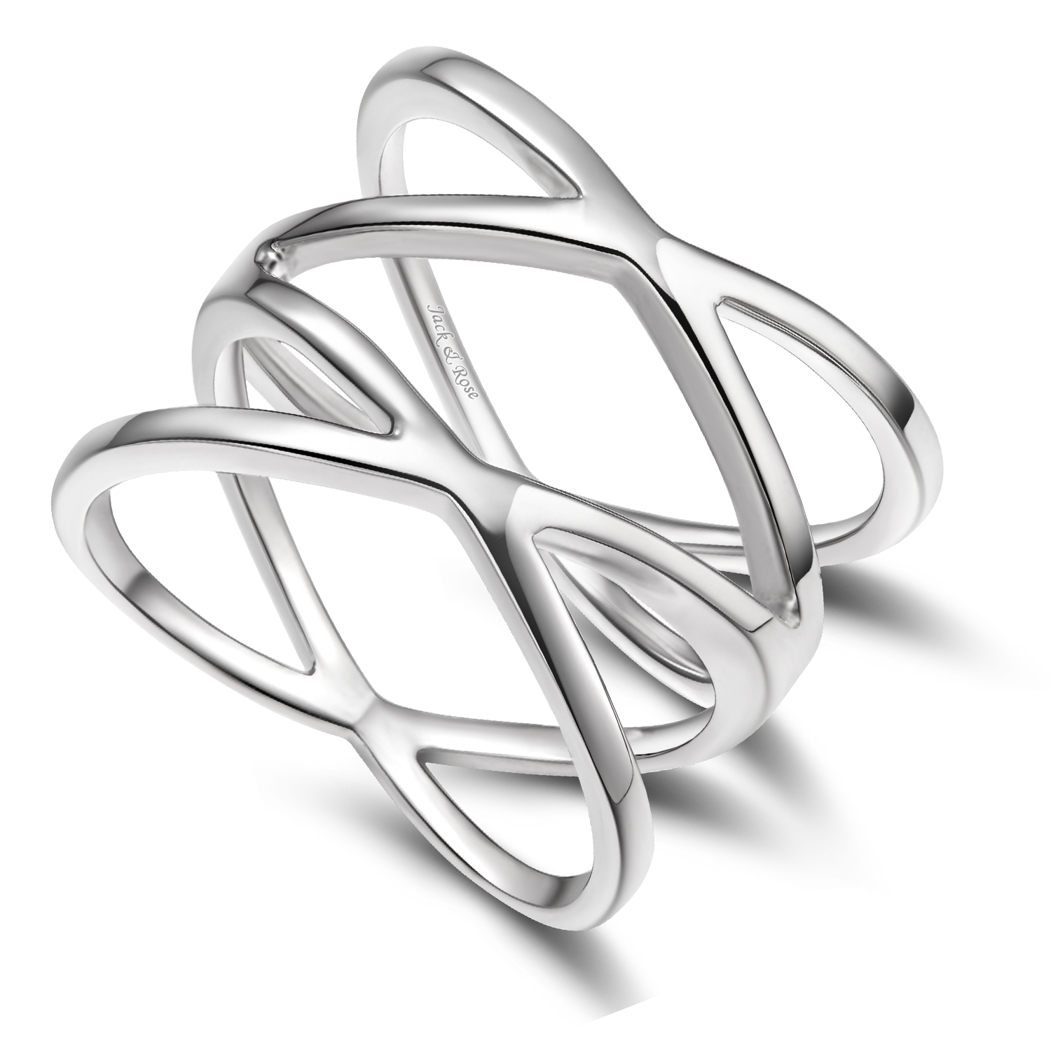 1500x1500 Unique Sterling Silver Promise Rings Criss Cross Style For Women
