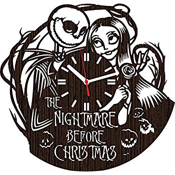 350x350 Wooden Wall Clock The Nightmare Before