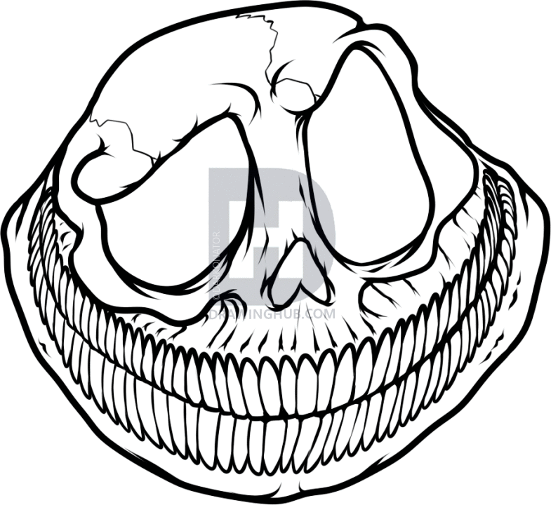 785x720 How To Draw Realistic Jack Skellington, Step