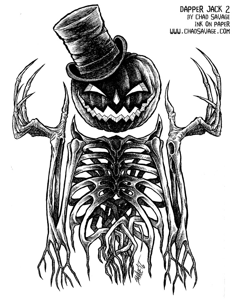 786x1000 Dapper Jack Original Halloween Drawing