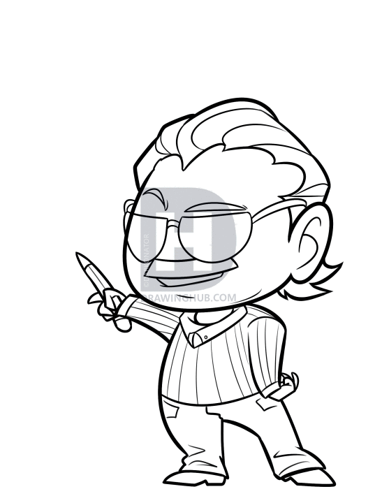 547x720 how to draw stan lee, step