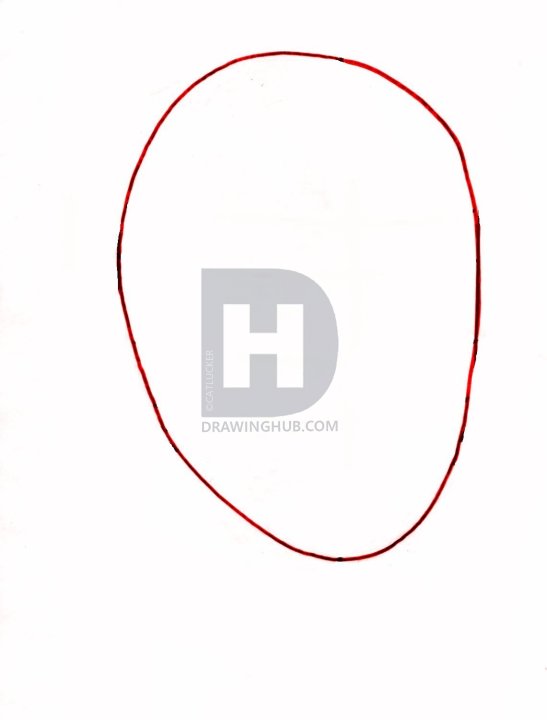 547x720 How To Draw Jack Nicholson, The Shining, Step