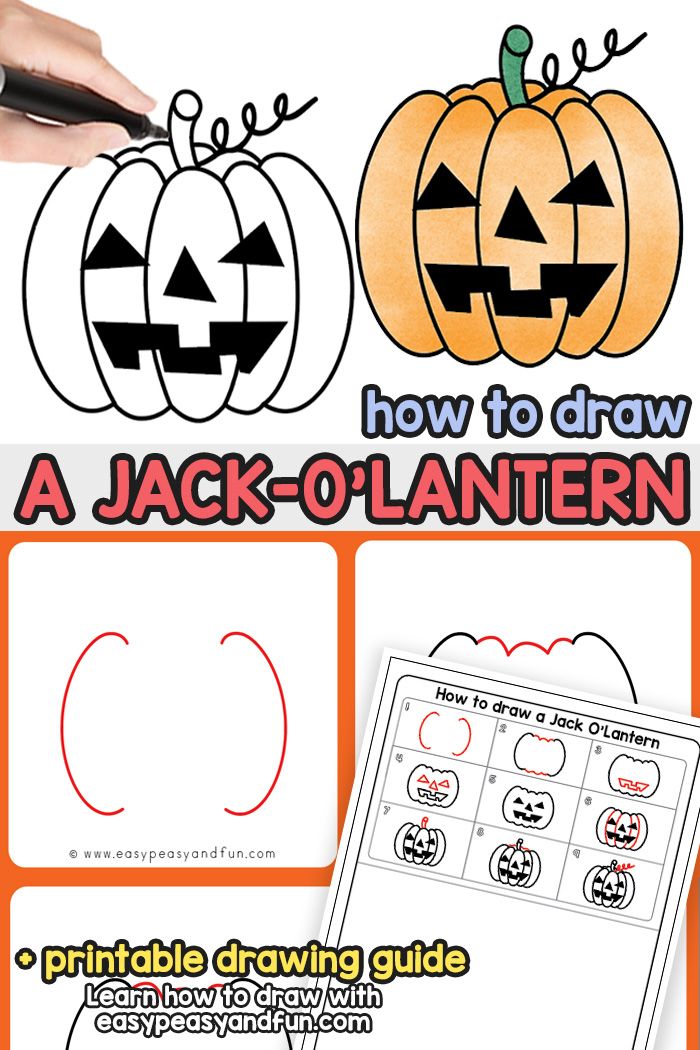 700x1050 How To Draw A Jack O'lantern Easy Peasy And Fun Halloween