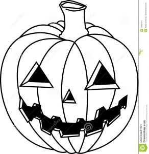 292x300 Jack O Lantern Outline