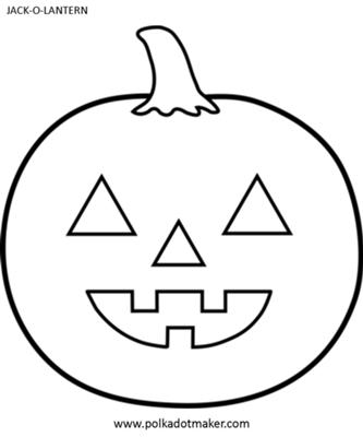 333x400 Jack O Lantern Template