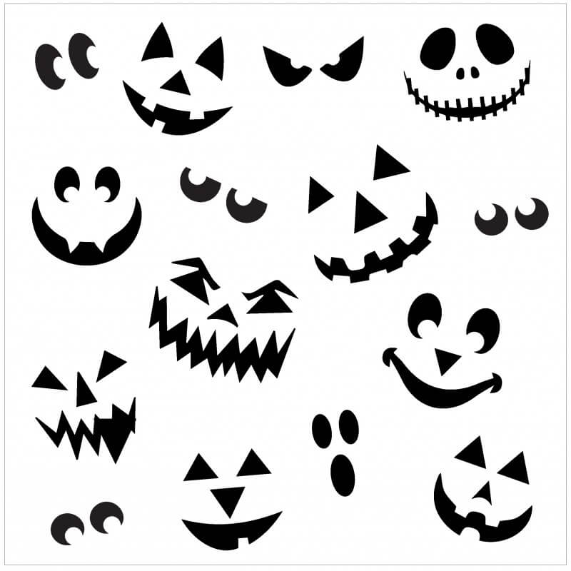 scary jack o lantern drawings pattern