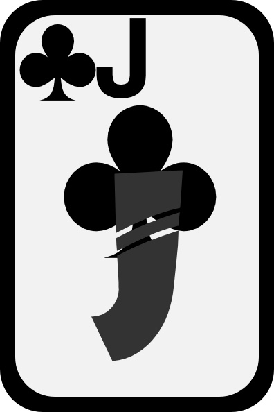 396x594 Jack Of Clubs Clip Art Free Vector In Open Office Drawing
