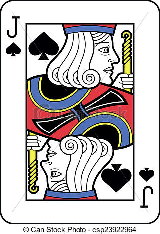 322x470 Stylized Jack Of Spades With Strong Outline
