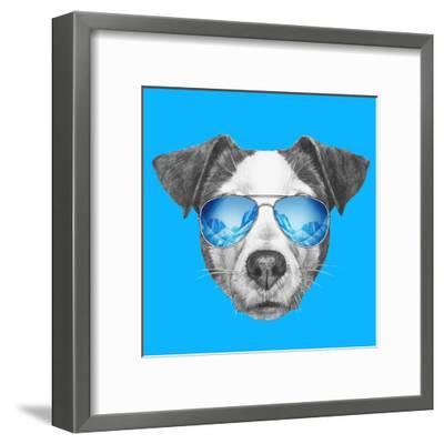 400x400 Portrait Of Jack Russell Dog With Mirror Sunglasses Hand Drawn
