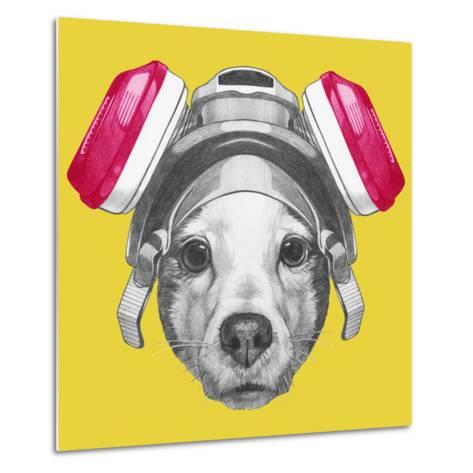 473x473 Portrait Of Jack Russell Terrier Dog With Gas Mask Hand Drawn