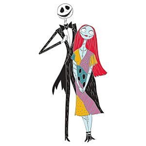 300x300 Jack Skellington Sally Pin
