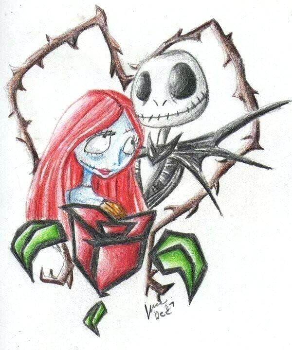 600x720 Jack Skellington Drawing