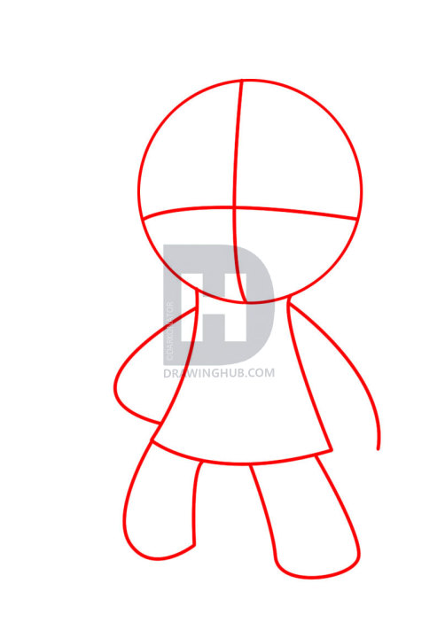 502x720 How To Draw Chibi Jack Sparrow, Step