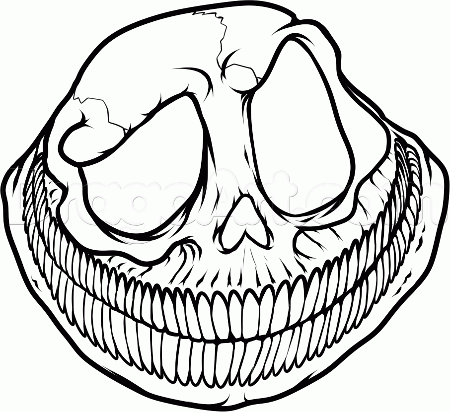 906x830 How To Draw Realistic Jack Skellington, Step