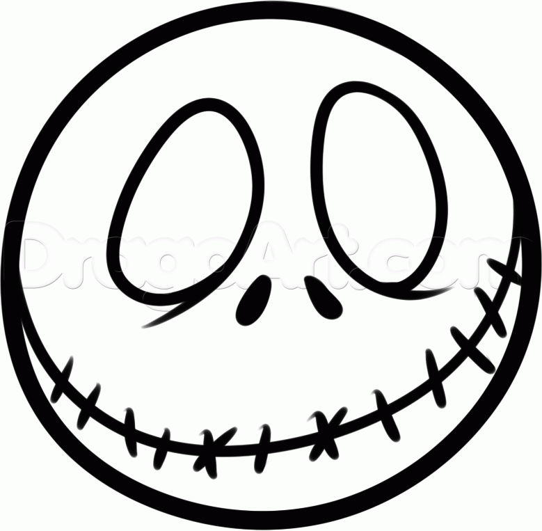 779x763 how to draw jack skellington for kids step jack