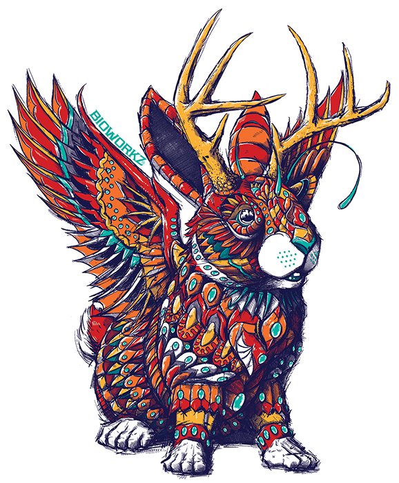 578x700 Jackalope Sticker Bioworkz