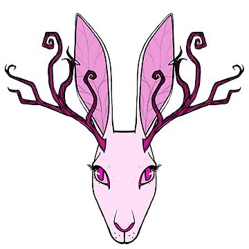 360x360 Pink Jackalope Sticker