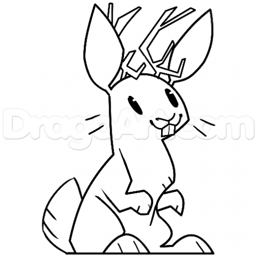 520x520 Step How To Draw A Jackalope