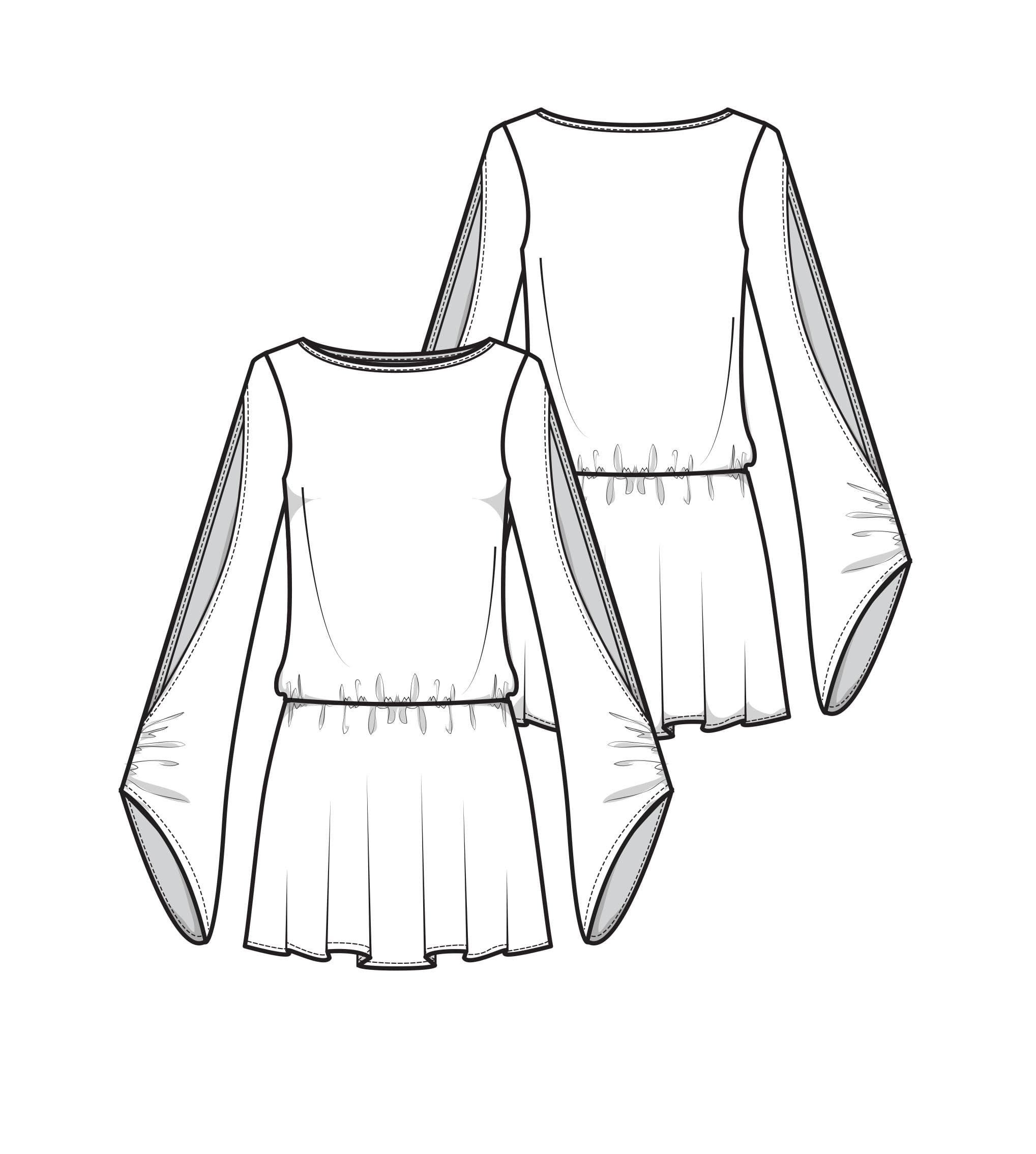 2037x2269 Create Flat Sketch Fashion Cads In Illustrator