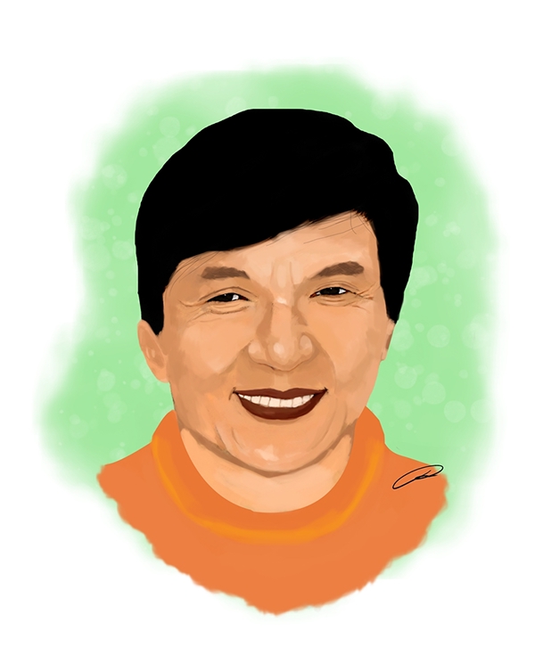 600x745 Jackie Chan Digital Painting On Pantone Canvas Gallery