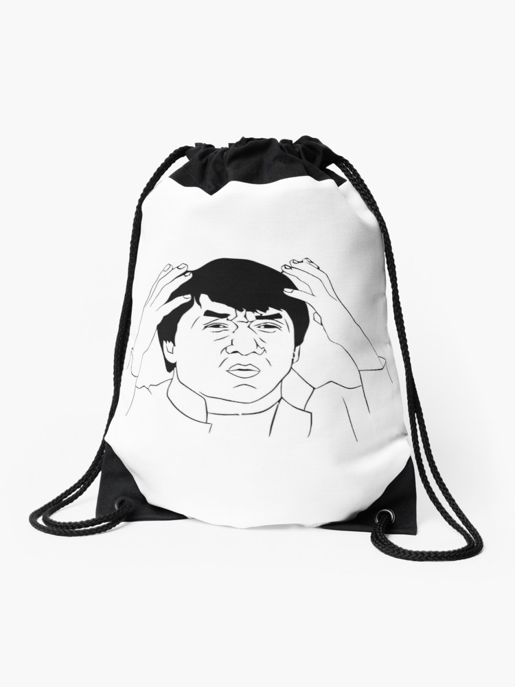 750x1000 Wtf Jackie Chan Drawstring Bag
