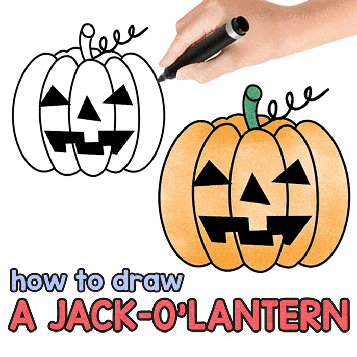 700x700 How To Draw A Jack O'lantern