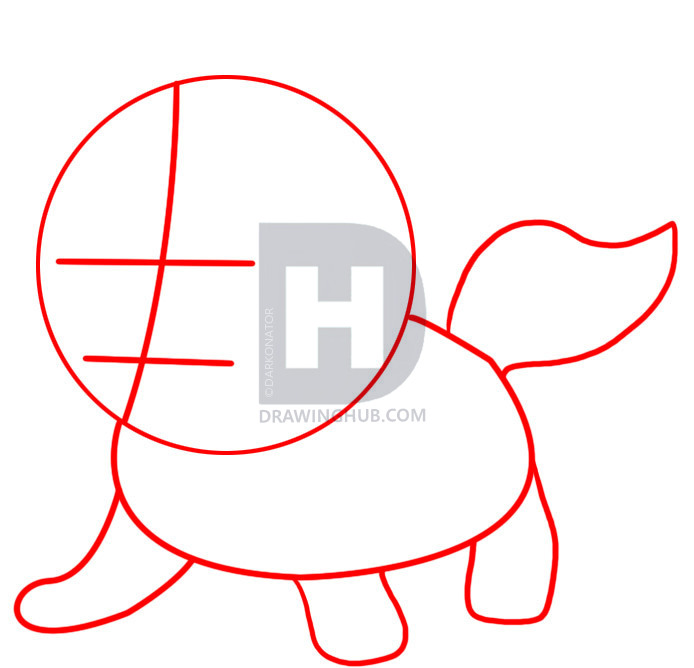 694x668 How To Draw Chibi Wolf Jacob, Step