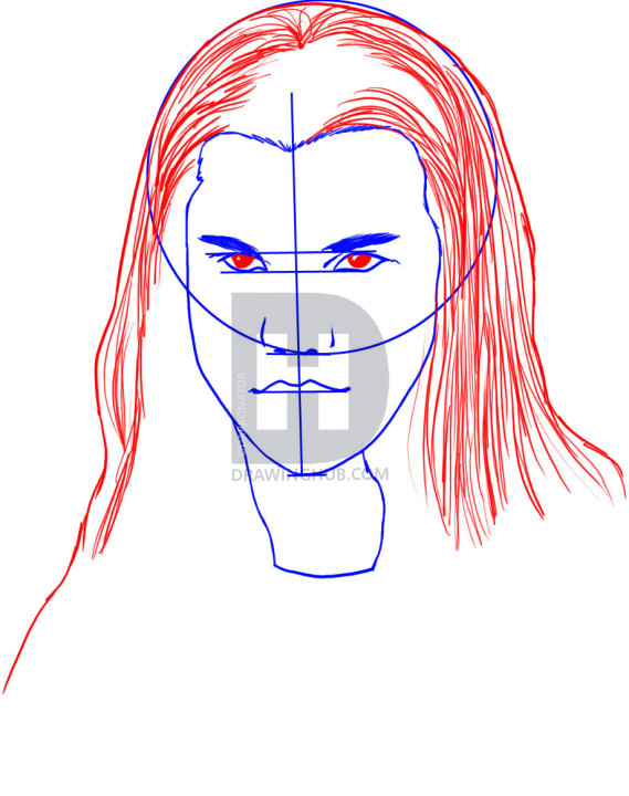569x720 How To Draw Jacob Black From Twilight, Step