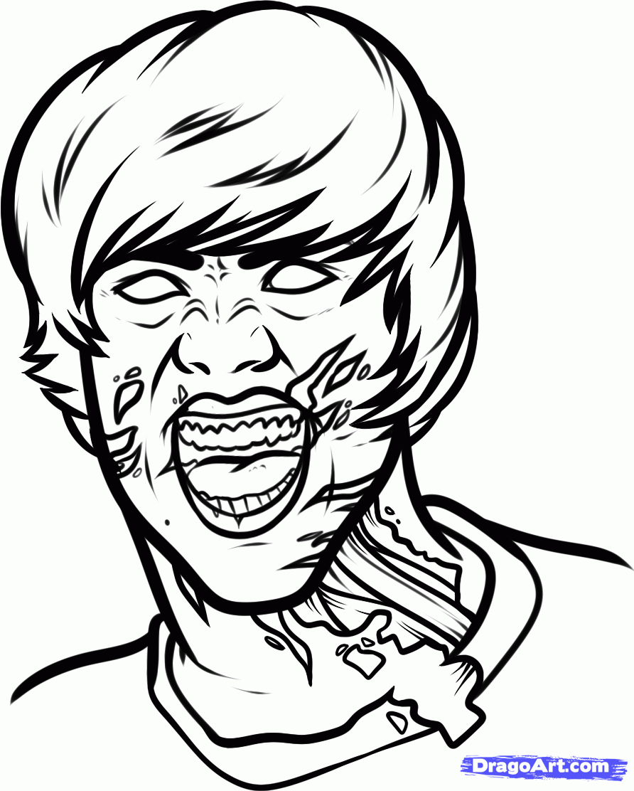 892x1112 how to draw zombie justin bieber step graphics online