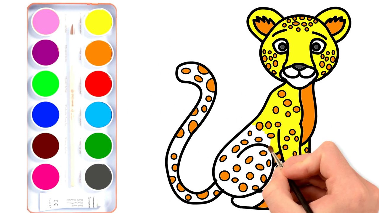 1280x720 Drawing And Coloring With Jaguar Coloring Pages Animal Learn