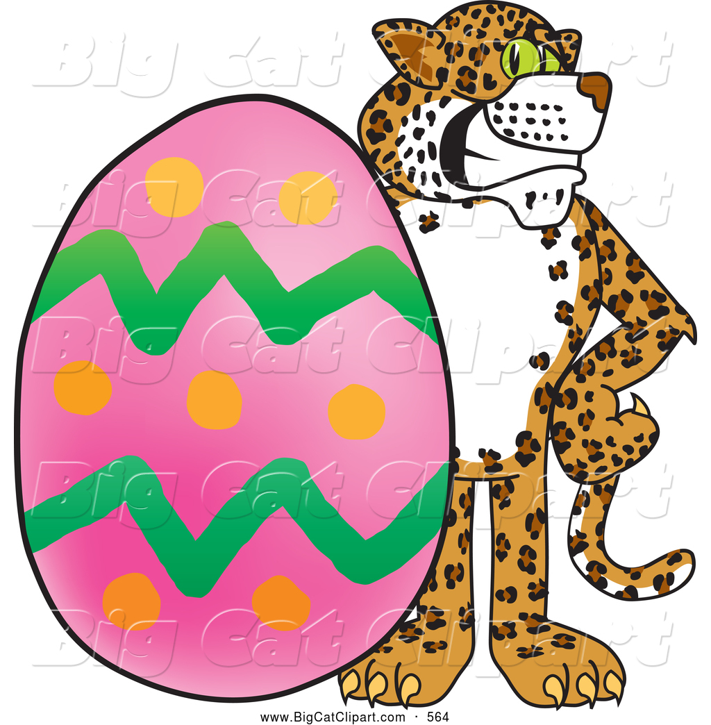 1024x1044 Big Cat Cartoon Vector Clipart Of An Outgoing Cheetah, Jaguar