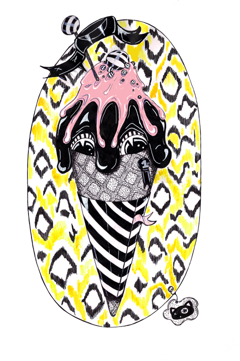 479x720 Jaguar Icecream Illustration