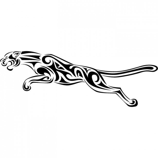 650x650 Jaguar Drawing Sticker For Free Download