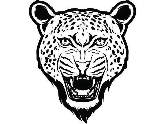 570x429 Cheetah Leopard Mascot Head Face Animal Growling Cartoon Etsy