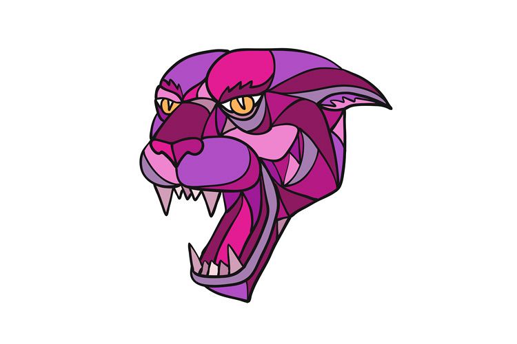 750x500 Jaguar Angry Head Mosaic Color
