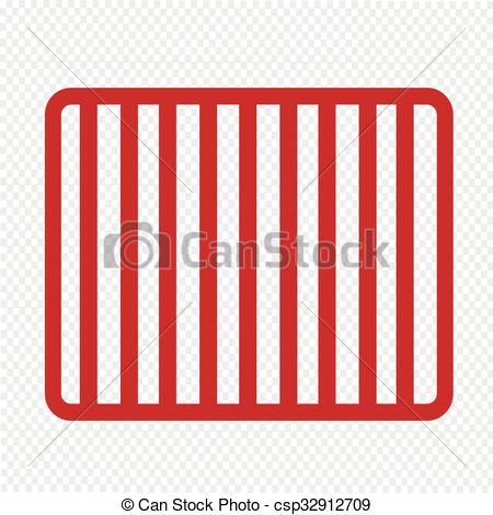 450x470 Prison Bars Jail Icon Illustration Art