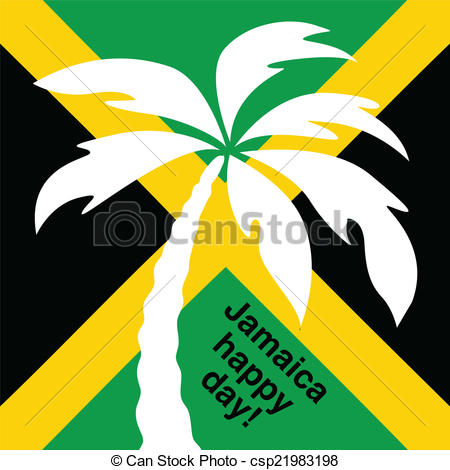 450x470 Jamaica Happy Day Greeting Card Vector Illustration